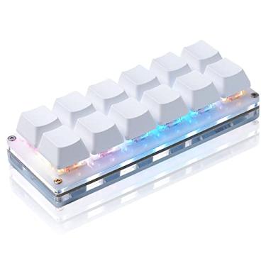 Imagem de Teclado mecânico para jogos Newhui com 12 teclas, teclado numérico USB-C com fio OSU programável e Hot Swapping.