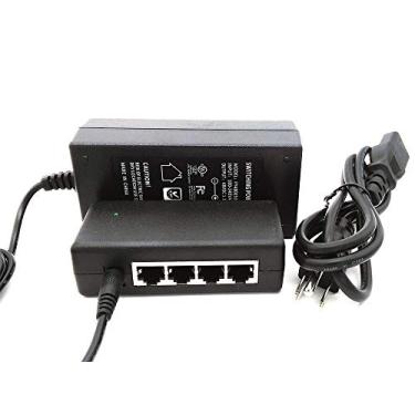Imagem de Adaptador injetor PoE iCreatin de energia passiva de 4 portas com fonte de alimentação 48V65W para 4 câmeras IP, telefones VOIP ou pontos de acesso e mais