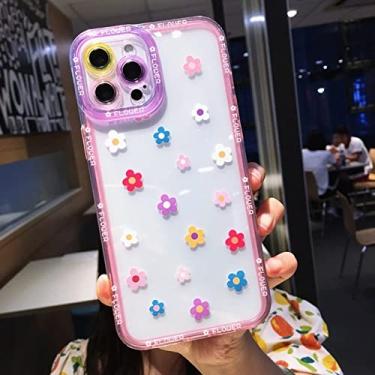 Imagem de Capa de telefone de flores transparentes macias para iphone 11 12 13 pro max xs x xr 7 8 plus se 2020 bumper capa traseira, a, para iphone 11