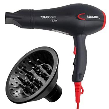 Imagem de Secador De Cabelo Com Difusor Cachos Mondial Turbo Color Red 2000W - 220v