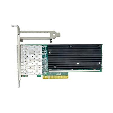 Imagem de Jeirdus Com chipset Intel X710-DA4 4 portas SFP+ 10 Gb adaptador de placa de rede convergente ISCSI NFS DDJKY PCI-e3.0 x8 NIC controlador