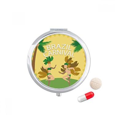 Imagem de Hula Brazil Carnaval, slogan Brasil, porta-comprimidos, caixa de armazenamento de remédios
