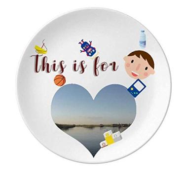 Imagem de Prato de porcelana Only Scenery para jantar redondo menino homem