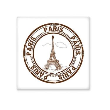Imagem de Paris França Torre Eiffel Clássica Cidade Campo Piso de Cerâmica Brilhante Decalque Pedra Adorna de Tijolos Vitrificados