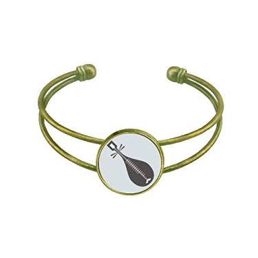 Imagem de Pipa Instruments Pulseira com padrão chinês, bracelete retrô aberto