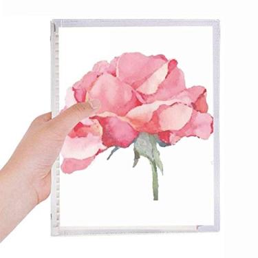 Imagem de Caderno de folhas soltas com flores de cravo, agenda recarregável