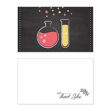 Imagem de Frasco de fundo redondo, tubo de teste de química, cartão de agradecimento, papel de aniversário, agradecimento de casamento