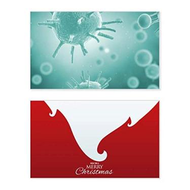 Imagem de Imagem de célula de criatura, microscópio, feriado, Natal, cartão de parabéns, mensagem de Natal