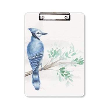 Imagem de Placa de suporte para prancheta Papagaio Azul Folha de Ramo A4