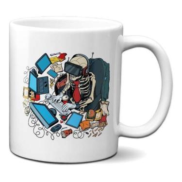 Imagem de Caneca Esqueleto Programador Presente Criativo Personalizado