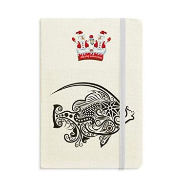 Imagem de Caderno de desenho de linha com desenho de peixe, capa dura grossa