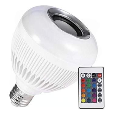 Imagem de Lâmpada LED RGB+W com Caixa de Som Bluetooth e Controle Remoto Bivolt Dylan DY8002