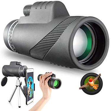 Imagem de 40X60 Zoom 10000m Telescópio monocular de longo alcance de alta potência para smartphone à prova d'água para esportes ao ar livre, acampamento, viagem, caminhadas, observação de pássaros