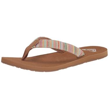 Imagem de Roxy Chinelo feminino Porto sandália, Multi Core, 6