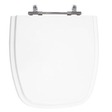 Imagem de Assento Sanitário City Branco Tampa para Vaso Celite em Madeira Laqueada