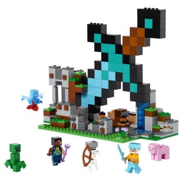 Espada diamante Minecraft brinquedo mdf resistente 30cm - Espada