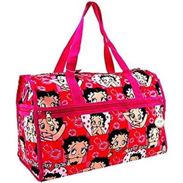 Imagem de Betty Boop Bolsa esportiva grande de microfibra durável (rosa), rosa, LARGE, Bolsa esportiva