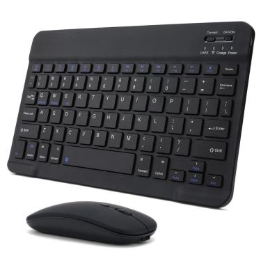 Imagem de Kit Teclado + Mouse Bluetooth p/ Tablet Samsung S9 fe - Preto