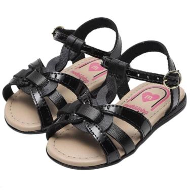 Imagem de Molekinha Sandalia Verniz Premium Napa Preto