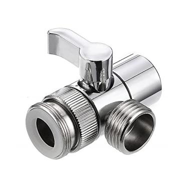 Imagem de Válvula de desvio de chuveiro, adaptador de cabeça de chuveiro de latão para braço de chuveiro, substituição de válvula adaptador T para spray de chuveiro, bidê de vaso sanitário