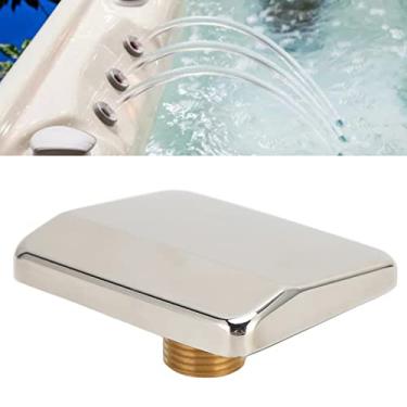 Imagem de Torneira de banheira de montagem em parede, torneira de enchimento de banheira romana de cachoeira torneira de pia de banheiro de al?a ¨²nica com v¨¢lvula ¨¢spera e kit de acabamento, bocal de banhe