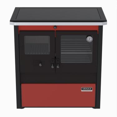 Imagem de Fogao a Lenha Venax n 1 Le Corbusier Dupla Combustao Vermelho