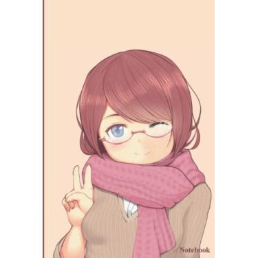 Imagem de Kawaii Notebook: Cute Anime Girl Notebook Light Brown 120 Pages College Ruled 6 x 9