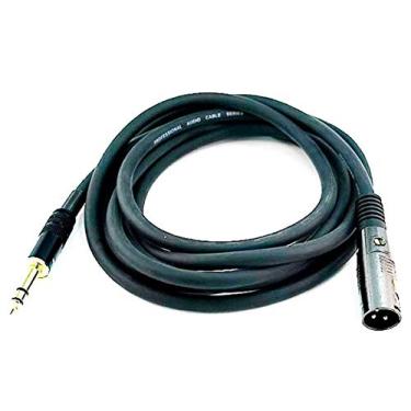 Imagem de Monoprice 104762 Cabo de 3 metros Premier Series XLR macho para TRS macho de 16 AWG preto