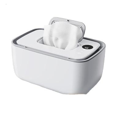 Imagem de Aquecedor elétrico de lenços umedecidos em temperatura constante hidratante com aquecedor de guardanapo portátil ajustável de 37-55 °C para carro doméstico, branco, 25 * 11 * 15,8 cm