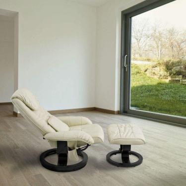 Imagem de Poltrona de Massagem com Apoio para Pés Louisiana Rivatti Creme