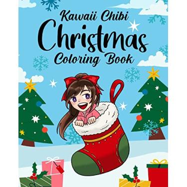 Imagem de Kawaii Chibi Christmas Coloring Book: Japanese Manga Kawaii Lover, Anime Cute Style, Kawaii Painting