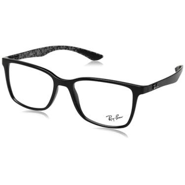 Imagem de Armação de óculos de grau Ray-Ban RX8905 quadrada, lente preta/demo, 55 mm