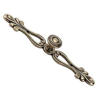 Imagem de Puxador de armário estilo vintage, 6 peças, puxador de gaveta de cômoda, puxadores de armário com placa e parafusos