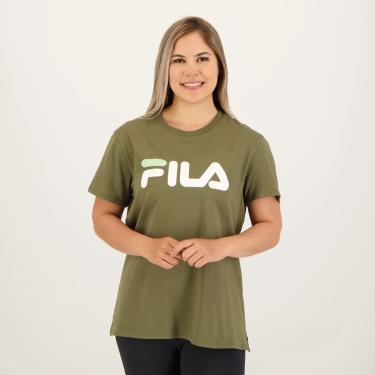 Imagem de Camiseta Fila Letter Premium II Feminina Verde-Feminino