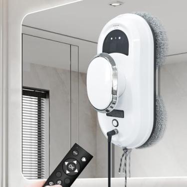 Imagem de Robô limpador de janelas,robótico de limpeza de vidro inteligente com sucção forte de 5600pa,limpeza automática com planejamento de caminho inteligente, operação com um botão,uso úmido ou seco