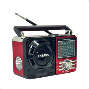 Imagem de Radio Am Fm Retro De Pilha Vintage Portatil Recarregavel Tomada Bivolt (Vermelho)