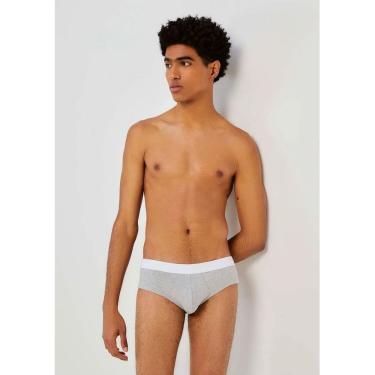 Imagem de Cueca Slip Com Elástico Personalizado - Cinza XG Hering