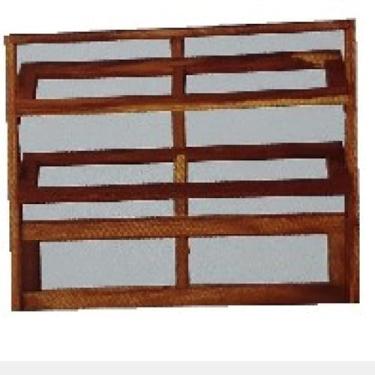 Imagem de Vitrô Basculante de Madeira Imbuia Reto 1,20 x 0,80 Rodam Natural