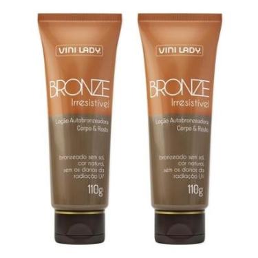 Imagem de Kit 2 Loção Autobronzeadora Creme Não Oleosa 110g Vini Lady-Unissex