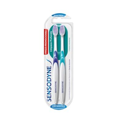Imagem de Sensodyne Limpeza Profunda Escova de Dente Extra Macia para Dentes Sensíveis - Kit com 2 unid.