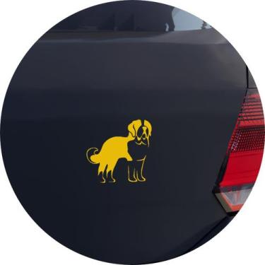 Imagem de Adesivo de Carro Cachorro São Bernardo - Cor Marrom - Melhor Adesivo, 