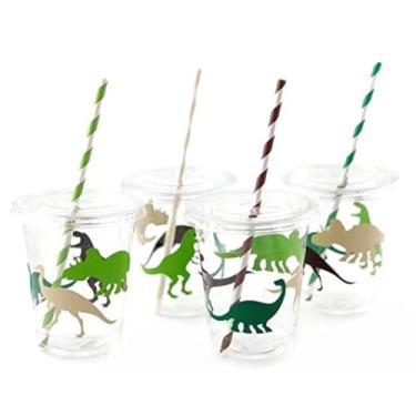 Imagem de Copos de dinossauro – Conjunto de 12 dinossauros para festas de aniversário