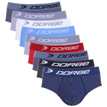 Imagem de Kit 9 Cuecas Slip Risca de Giz - Dorbe, G