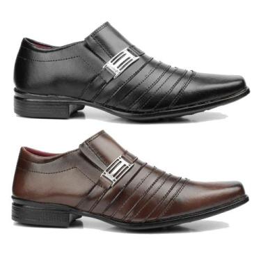 Imagem de combo sapato social masculino preto e marrom - Pizzolev, Preto, Cappuc