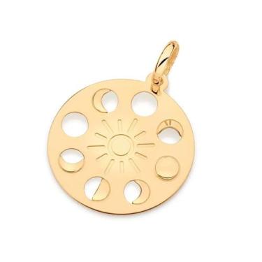 Imagem de Pingente banhado ouro 3x 24k 18k e 22k  ou prata 925 feminino medalha 