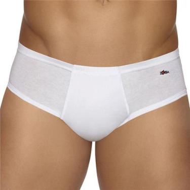 Imagem de Cueca Com Abertura Zorba 172 100% Algodão, Branco, G