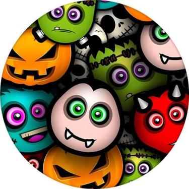 Imagem de Decoração Festa Halloween Cutie Painel Redondo Sublimado Grande em Tec