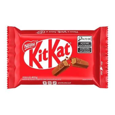 Imagem de Chocolate Nestlé Kit Kat 4F Branco 41,5g - Embalagem com 24 Unidades, 