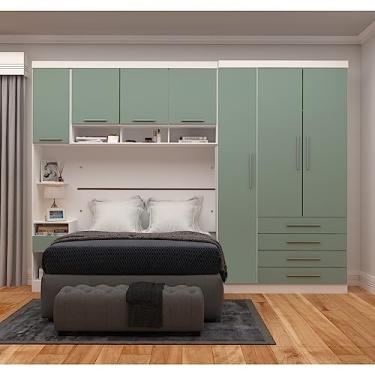 Imagem de Luciane, Guarda Roupa Dormitório Modulado Alpes Casal 1,38 m - Roupeiro Luciane M04 Cor:Verde