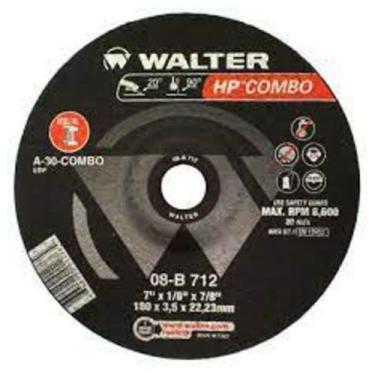 Imagem de Disco De Corte e Desbaste HP Combo 7x1/8x7/8" Walter 08B712